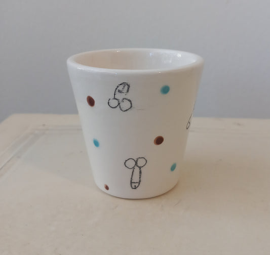 Tazzina con piselli e pois