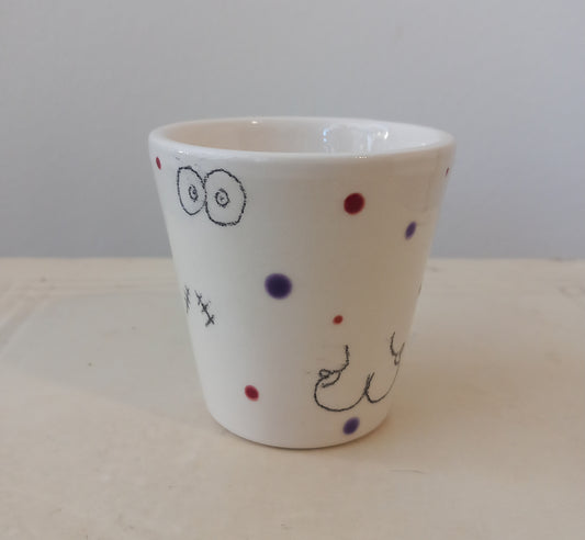 Tazzina con tettine e pois