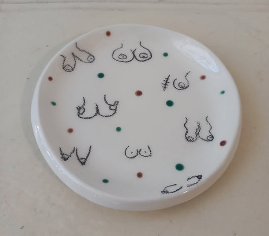 Piattino tettine e pois