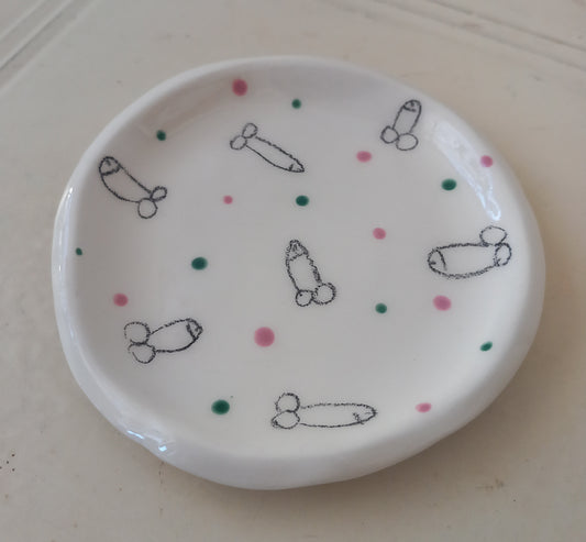 Piattino con piselli e pois