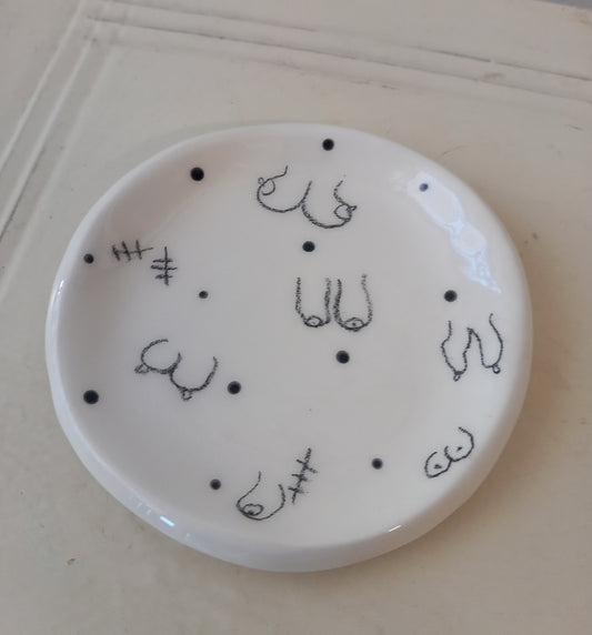 Piattino tettine e pois