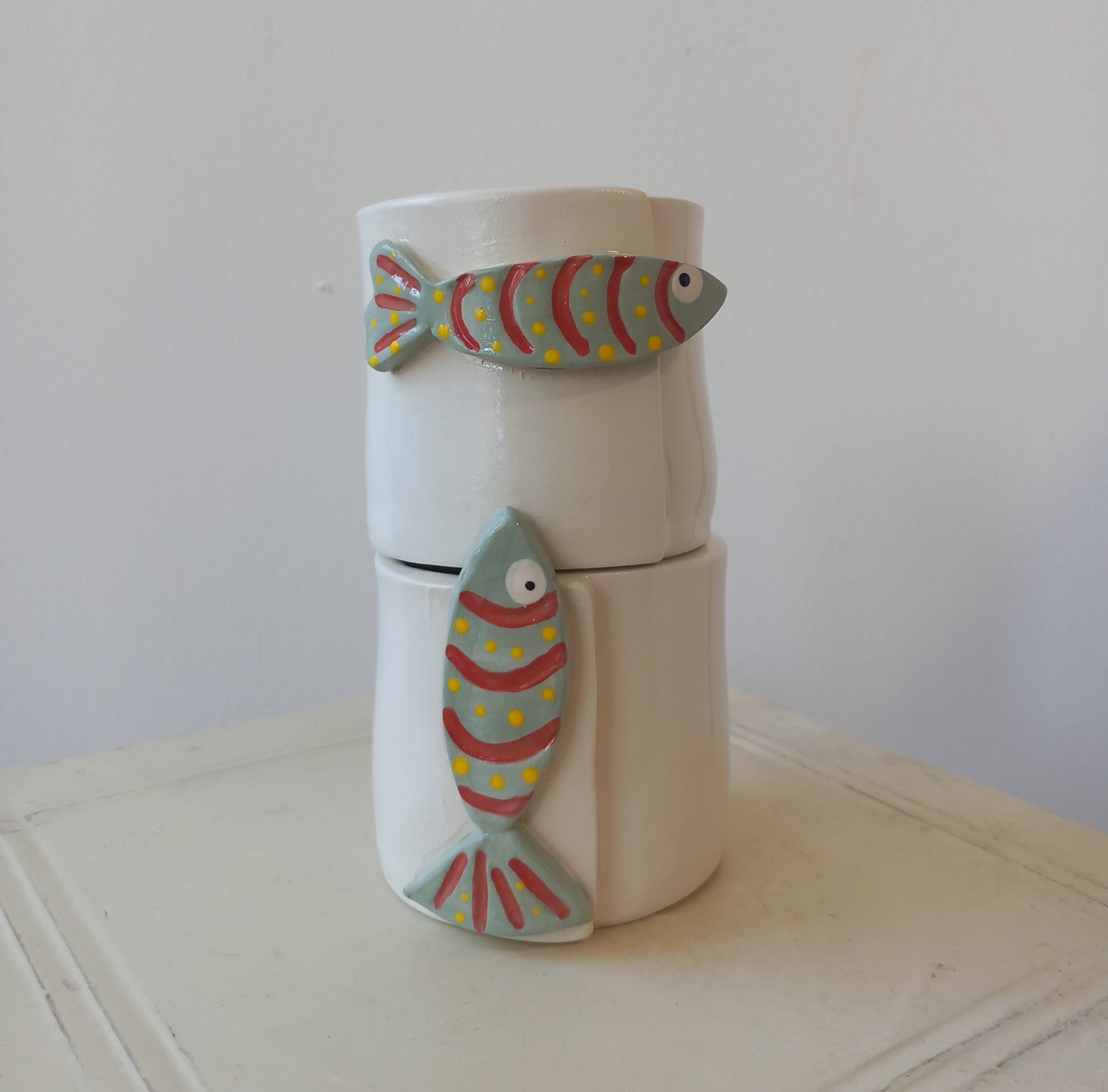 Coppia di bicchieri pesce