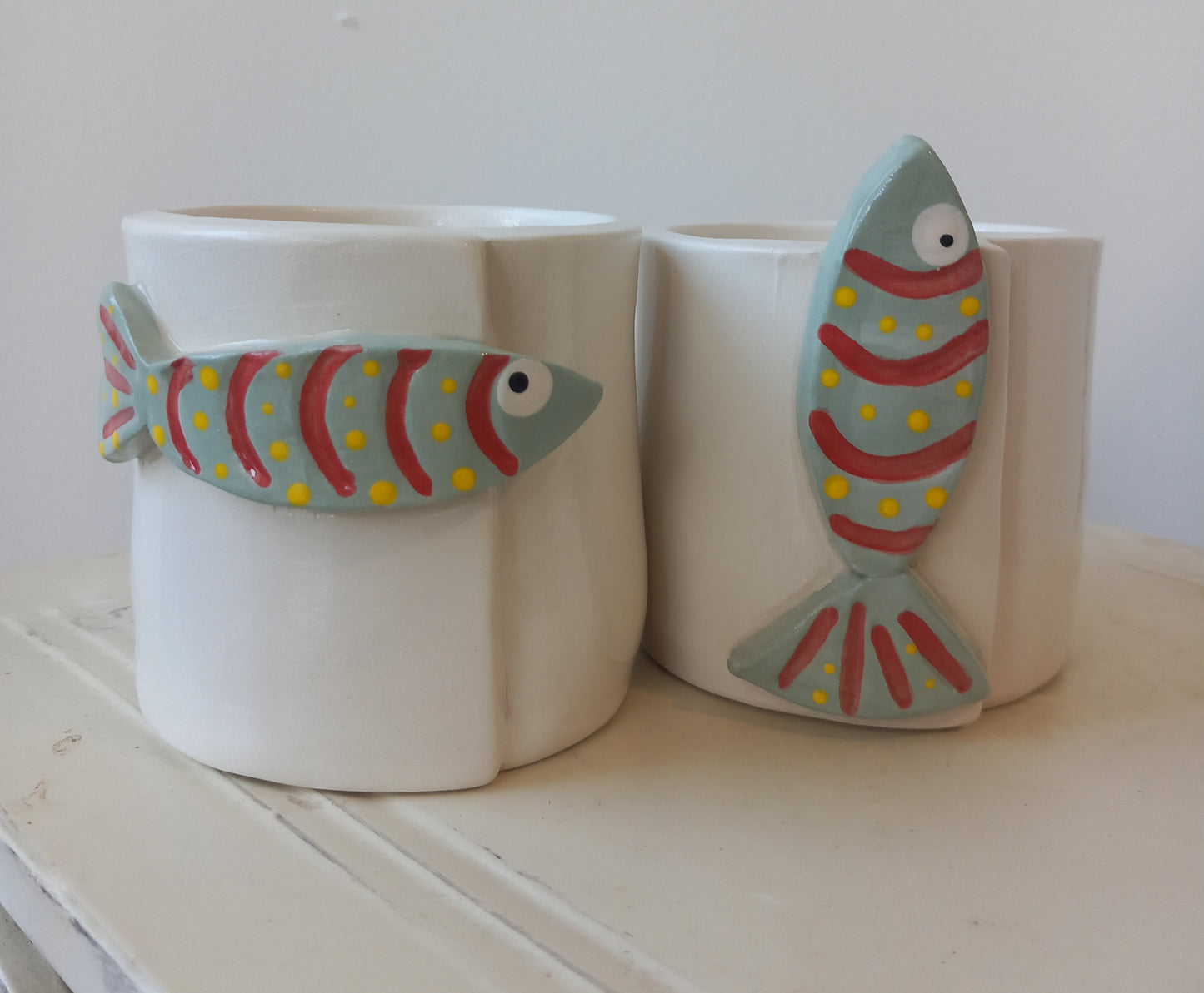 Coppia di bicchieri pesce