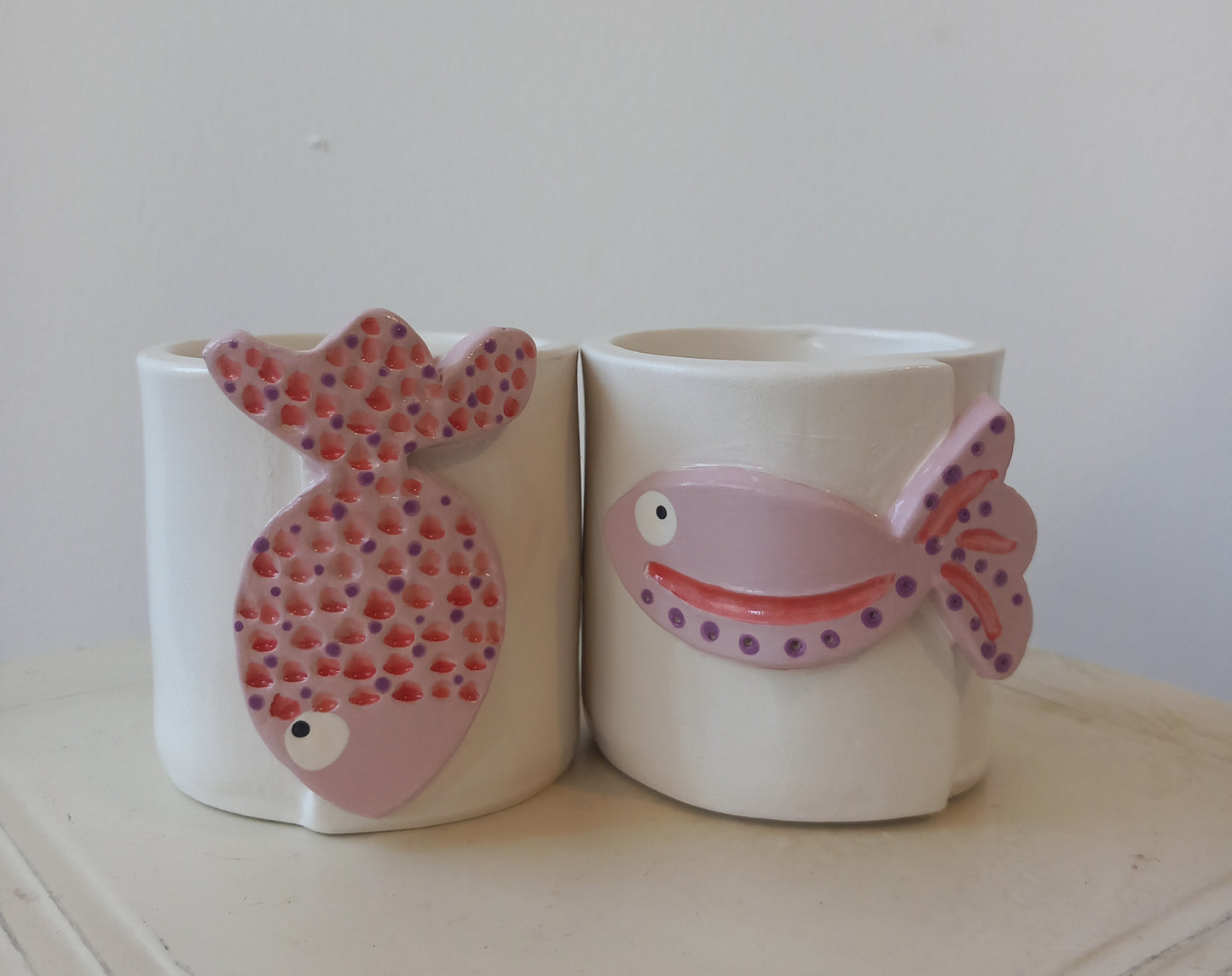 Coppia di bicchieri pesce